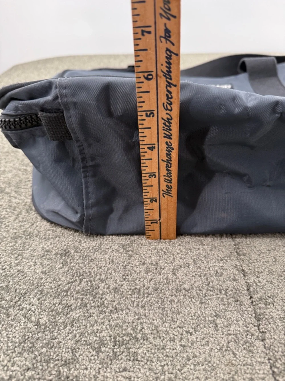Lands' End Soft Suitcase Blue Vintage Zip Around USA Luggage Overnight Carry On